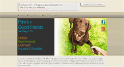 Desktop Screenshot of pawsingoodhands.com