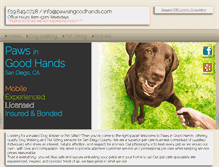 Tablet Screenshot of pawsingoodhands.com